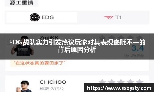 EDG战队实力引发热议玩家对其表现褒贬不一的背后原因分析